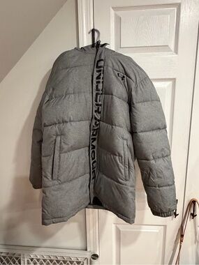 Under Armour Men's Heather Gray Quilted Puffer Parka with Hood